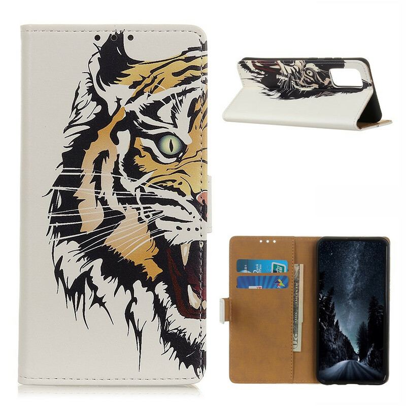 Flip Cover Samsung Galaxy A02s Hård Tiger