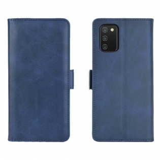 Læder Cover Samsung Galaxy A02s Flip Cover Dobbelt Klap