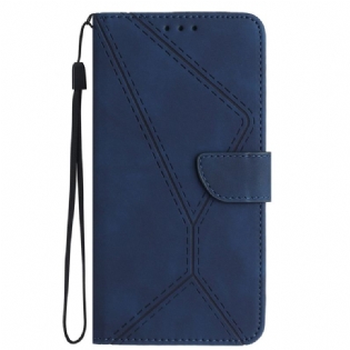 Flip Cover Xiaomi Redmi Note 13 Pro 4g Stribede Linier Og Prikker