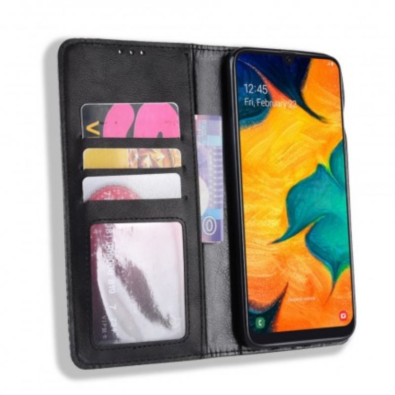 Cover Samsung Galaxy A40 Flip Cover Stiliseret Vintage Lædereffekt