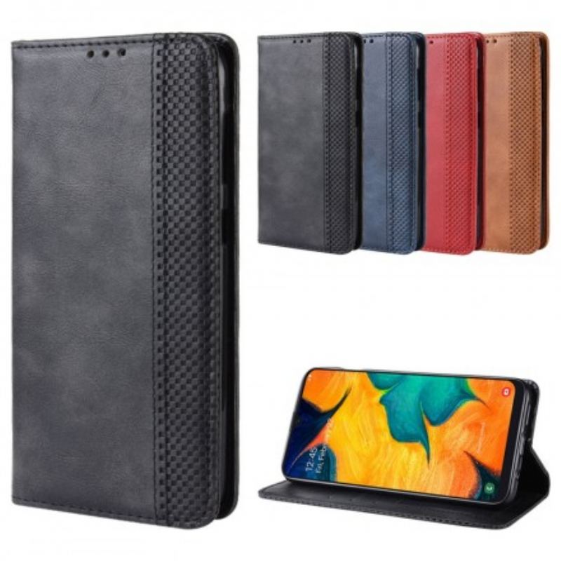 Cover Samsung Galaxy A40 Flip Cover Stiliseret Vintage Lædereffekt