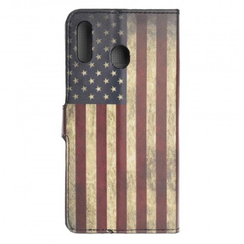 Flip Cover Samsung Galaxy A40 Amerikansk Flag