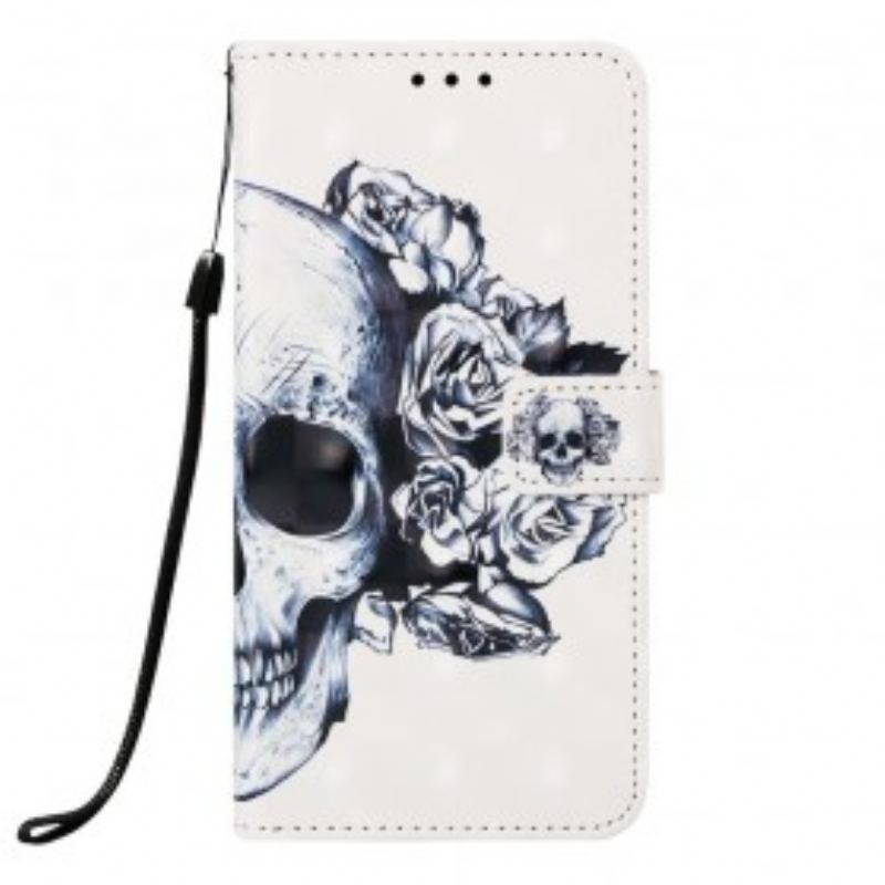 Flip Cover Samsung Galaxy A40 Blomstrende Kranie