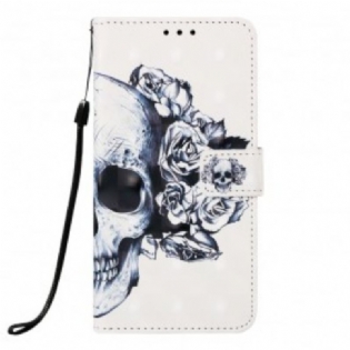 Flip Cover Samsung Galaxy A40 Blomstrende Kranie