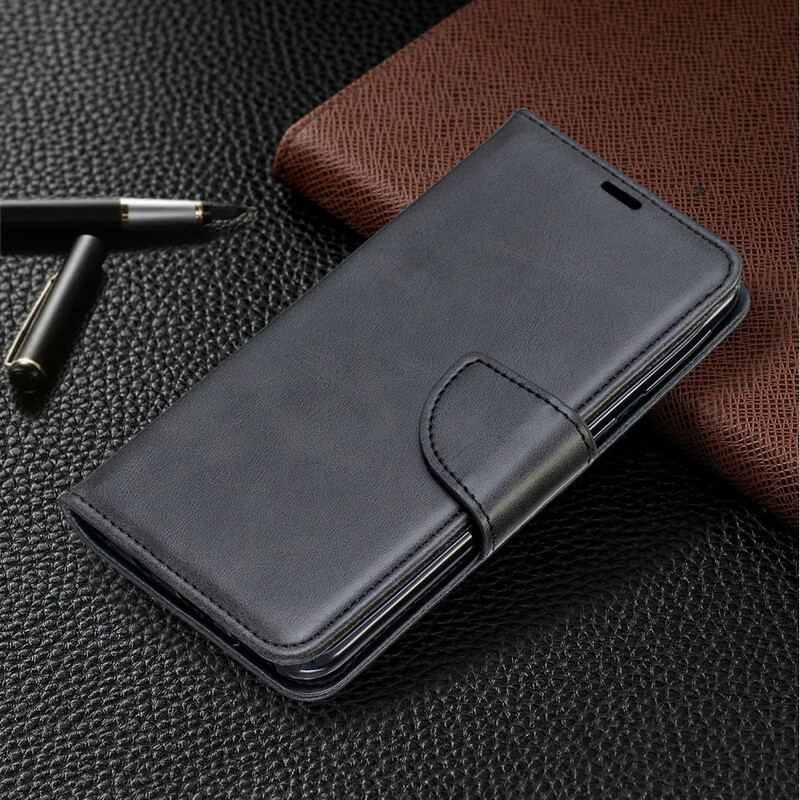 Flip Cover Samsung Galaxy A40 Læder Cover Glat Flap Skrå