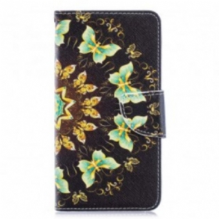 Flip Cover Samsung Galaxy A40 Mandala Sommerfugle