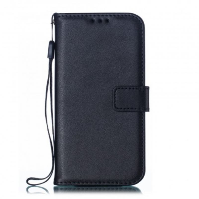 Flip Cover Samsung Galaxy A40 Med Snor Strappy Lædereffekt