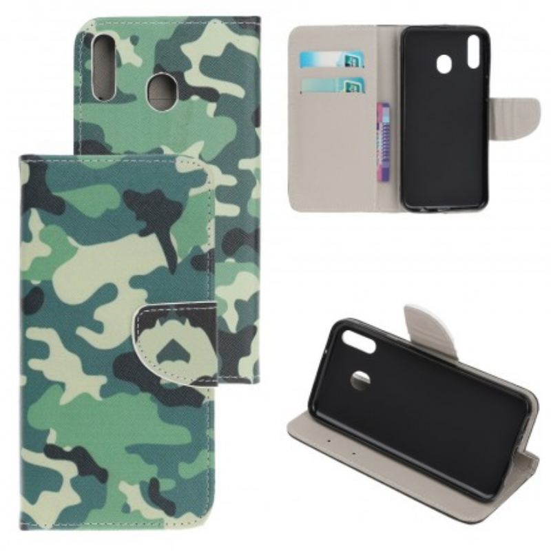 Flip Cover Samsung Galaxy A40 Militær Camouflage