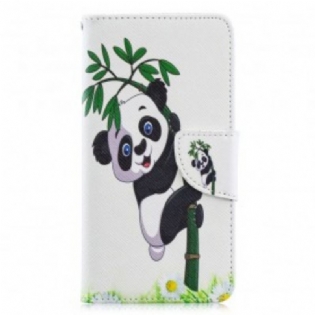 Flip Cover Samsung Galaxy A40 Panda På Bambus