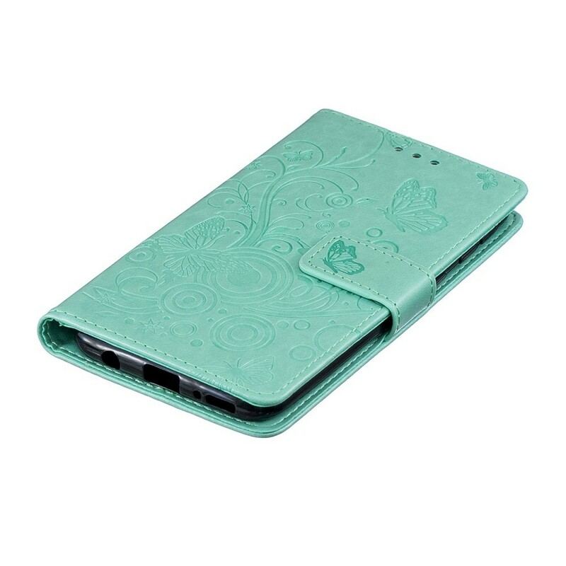 Flip Cover Samsung Galaxy A40 Sommerfugle I Hvirvel