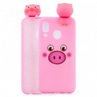Mobilcover Samsung Galaxy A40 Apollo Grisen 3d