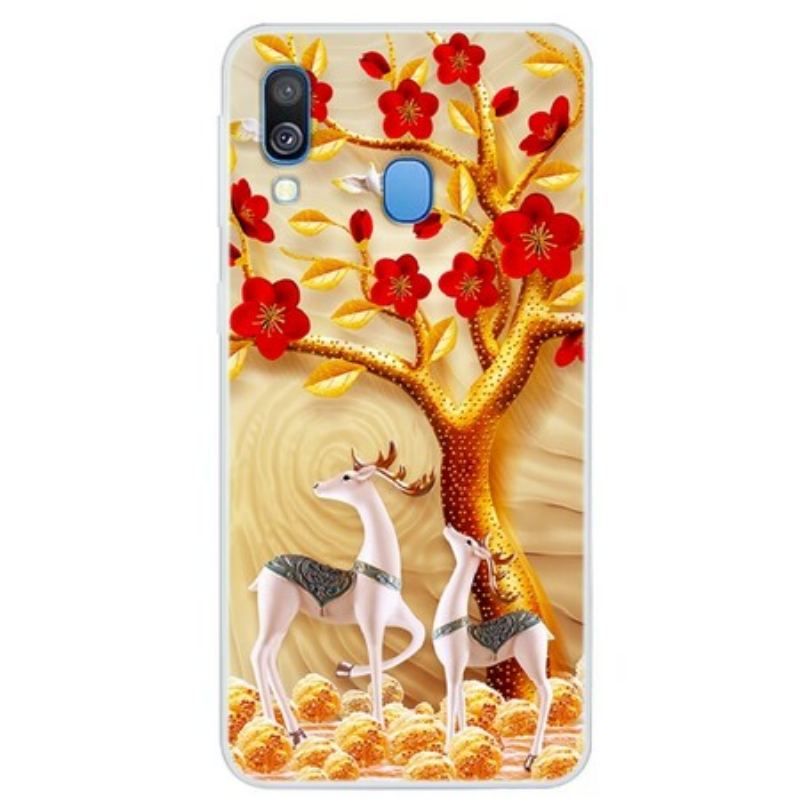 Mobilcover Samsung Galaxy A40 Gyldent Træ