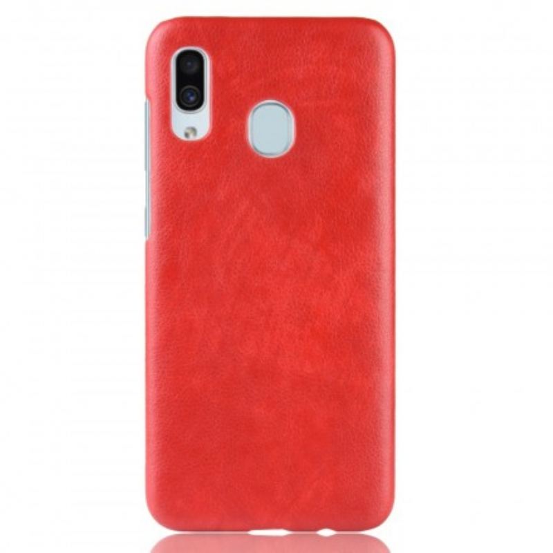 Mobilcover Samsung Galaxy A40 Litchi Læder Effekt