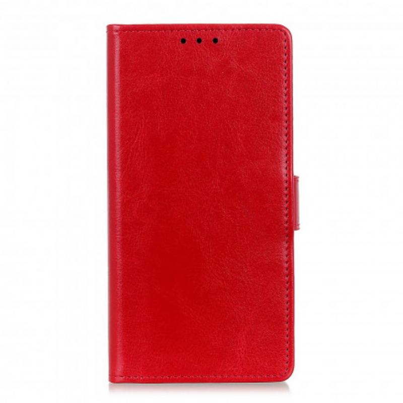 Flip Cover Xiaomi Redmi Note 9T Enkel Skinnende Lædereffekt