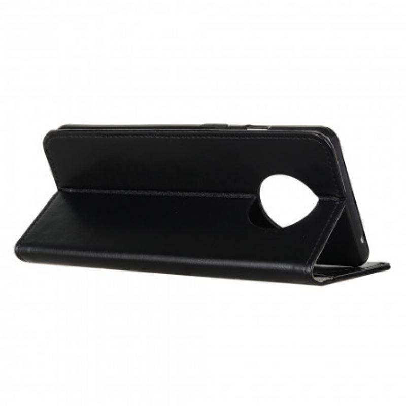Flip Cover Xiaomi Redmi Note 9T Enkel Skinnende Lædereffekt