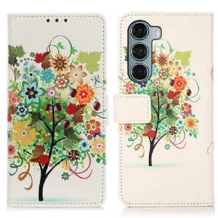 Flip Cover Moto G200 5G Farverigt Træ