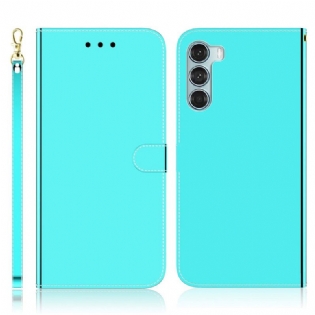 Flip Cover Moto G200 5G Spejlcover I Imiteret Læder