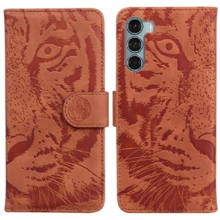 Flip Cover Moto G200 5G Tiger Ansigtsprint