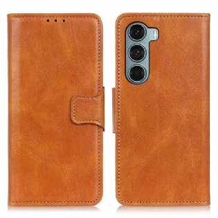Flip Cover Moto G200 5G Vendbar Lås I Lædereffekt