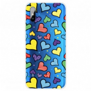 Cover Xiaomi Redmi 9A Flerfarvede Hjerter