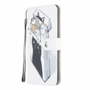 Flip Cover Xiaomi Redmi 9A Med Snor Levering Thong Cats