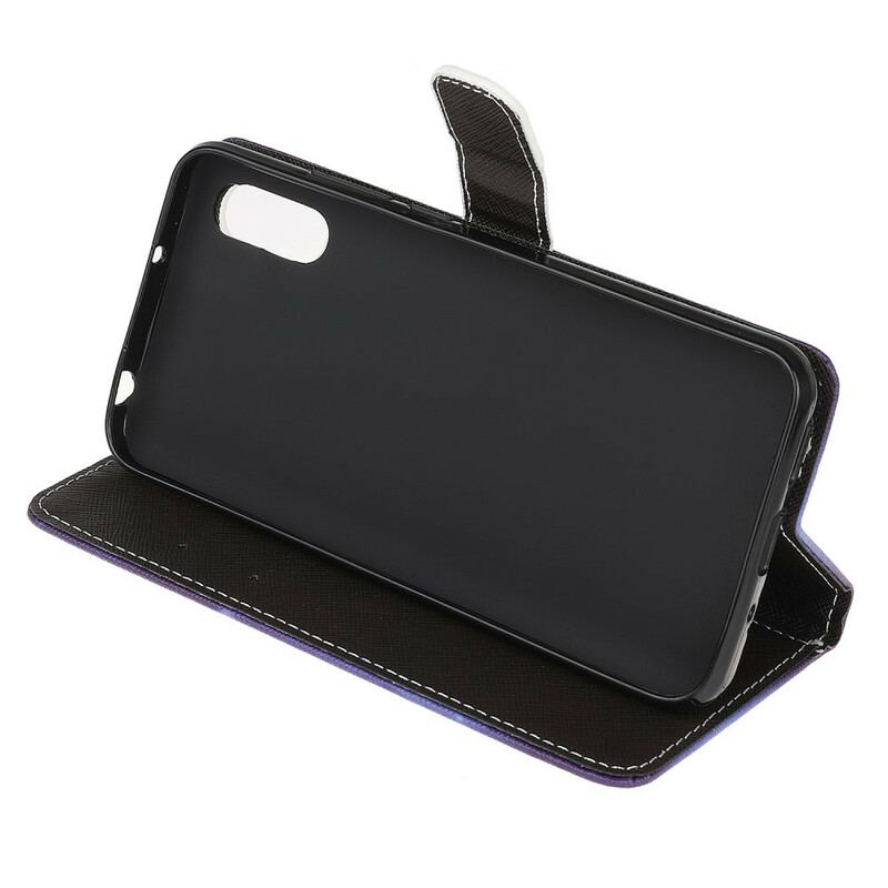 Flip Cover Xiaomi Redmi 9A Med Snor Strappy Black Cat Eyes