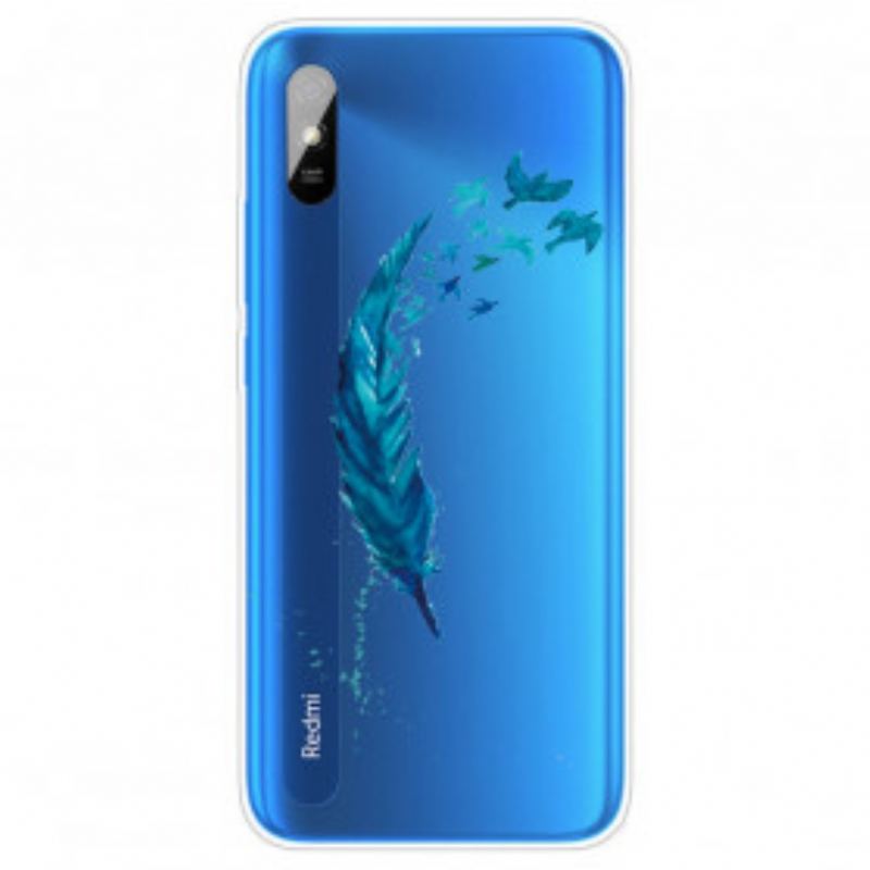Mobilcover Xiaomi Redmi 9A Smuk Blå Fjer