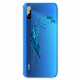 Mobilcover Xiaomi Redmi 9A Smuk Blå Fjer