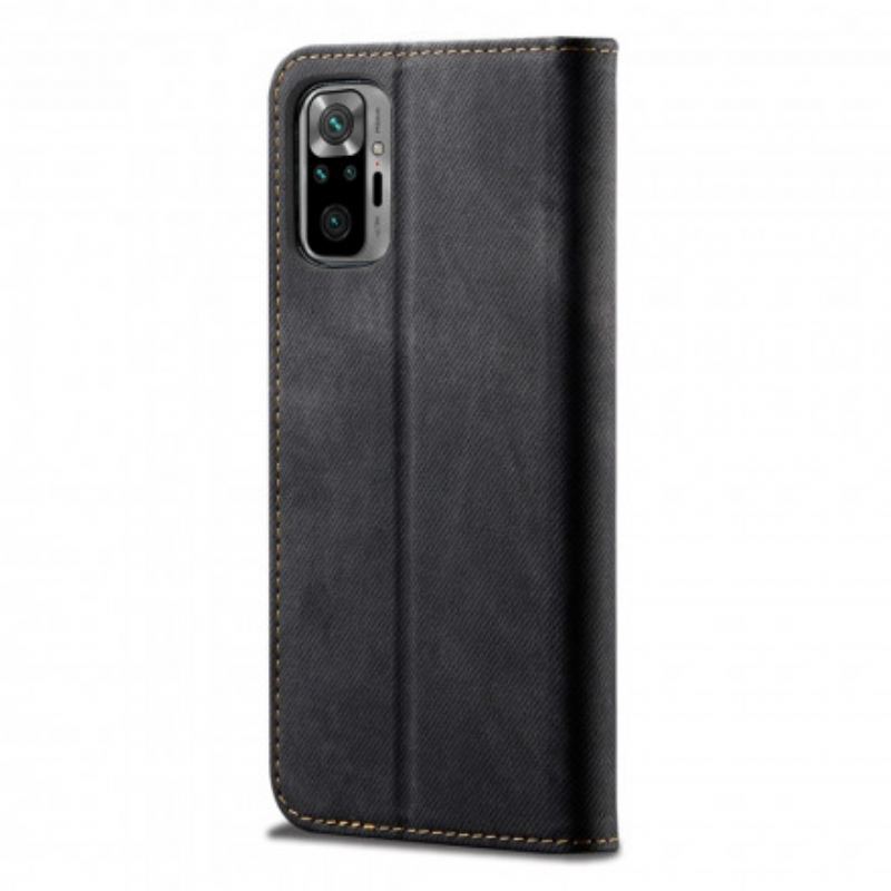 Cover Xiaomi Redmi Note 10 Pro Flip Cover Denim Stof