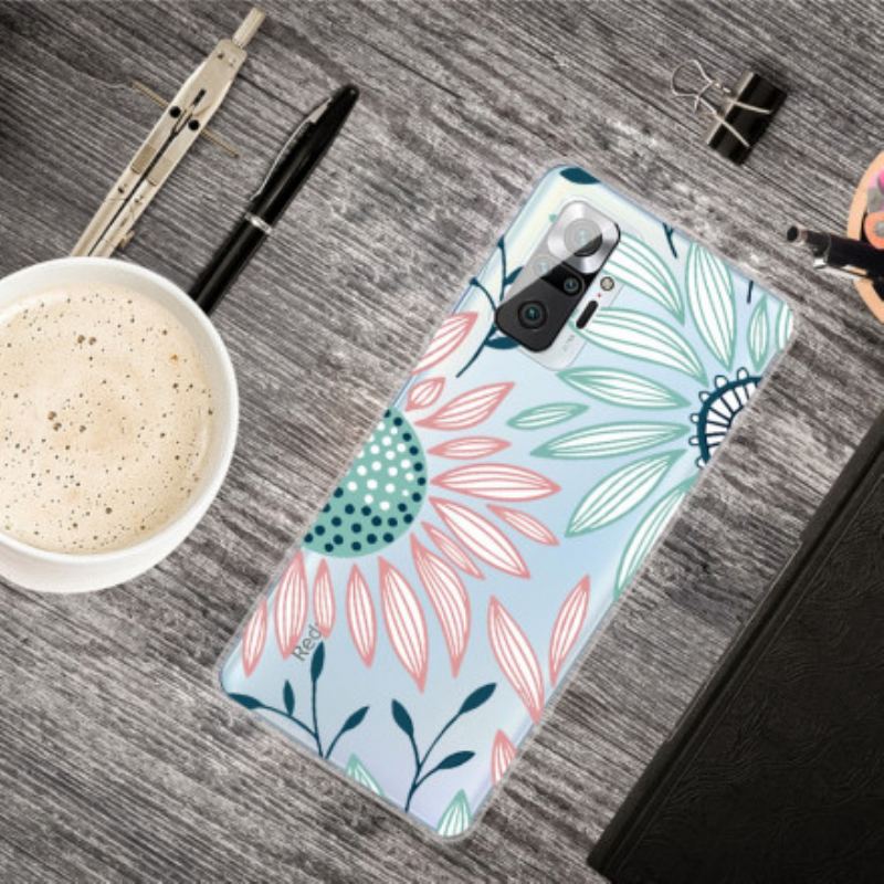 Cover Xiaomi Redmi Note 10 Pro Gennemsigtig En Blomst