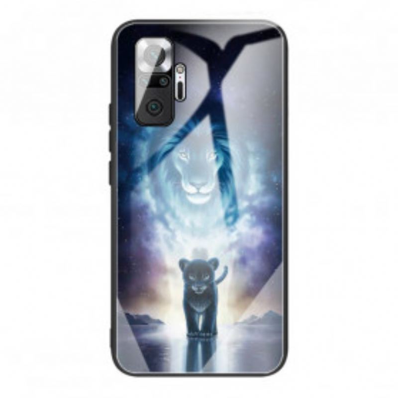 Cover Xiaomi Redmi Note 10 Pro Løveunge Hærdet Glas