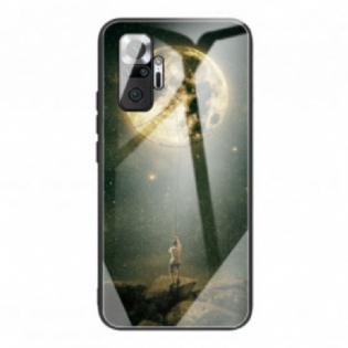 Cover Xiaomi Redmi Note 10 Pro Moon Man Hærdet Glas