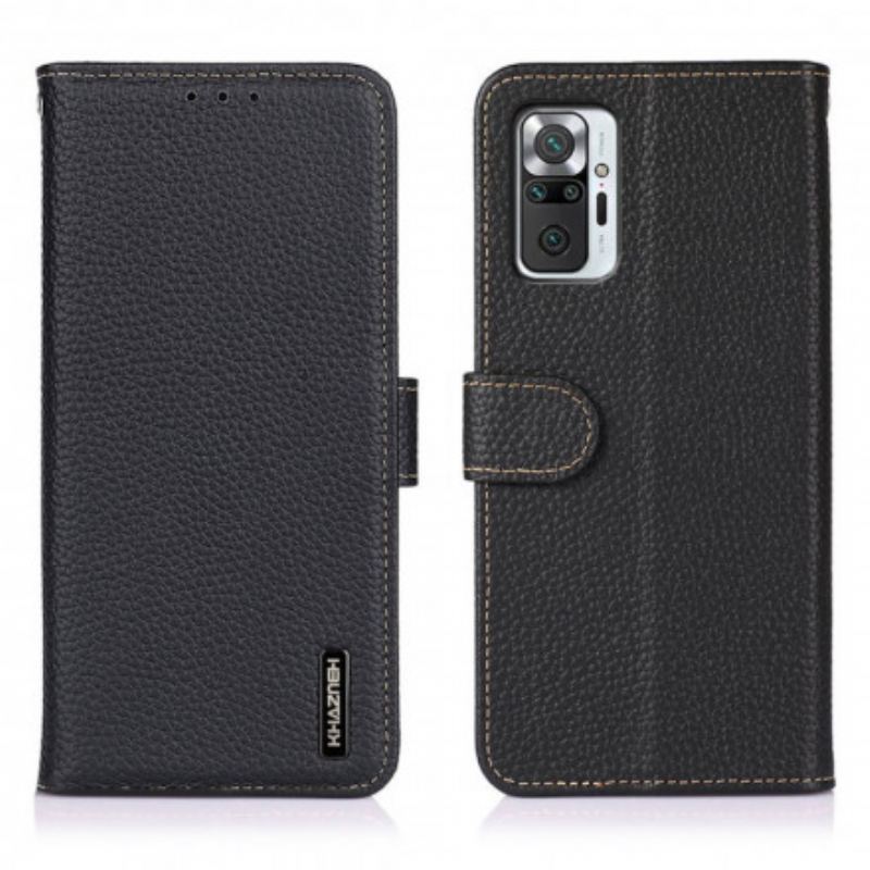 Flip Cover Xiaomi Redmi Note 10 Pro Khazneh Litchi Læder
