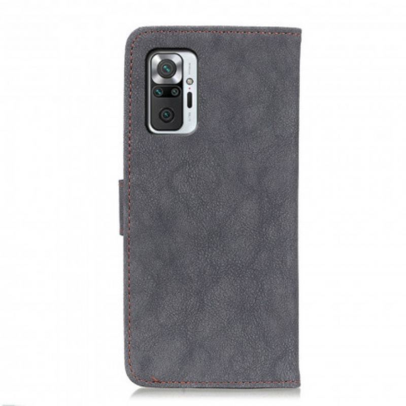 Flip Cover Xiaomi Redmi Note 10 Pro Khazneh Retro Split Læder