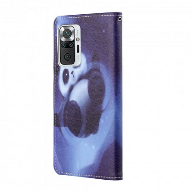 Flip Cover Xiaomi Redmi Note 10 Pro Med Snor Panda Space Med Snor