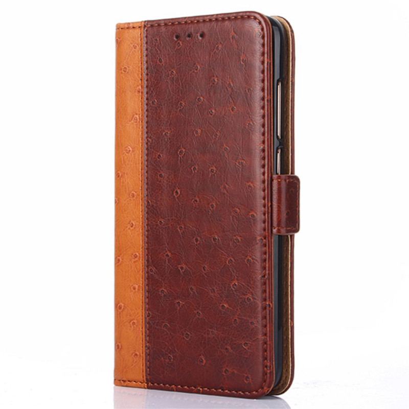 Flip Cover Xiaomi Redmi Note 10 Pro Tofarvet Struds Hudtekstur
