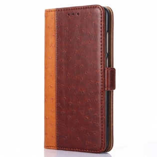 Flip Cover Xiaomi Redmi Note 10 Pro Tofarvet Struds Hudtekstur