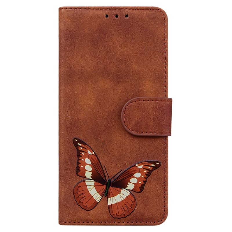 Læder Cover Xiaomi Redmi Note 10 Pro Skin-touch Butterfly