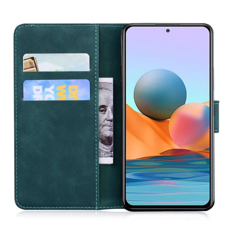 Læder Cover Xiaomi Redmi Note 10 Pro Skin-touch Butterfly