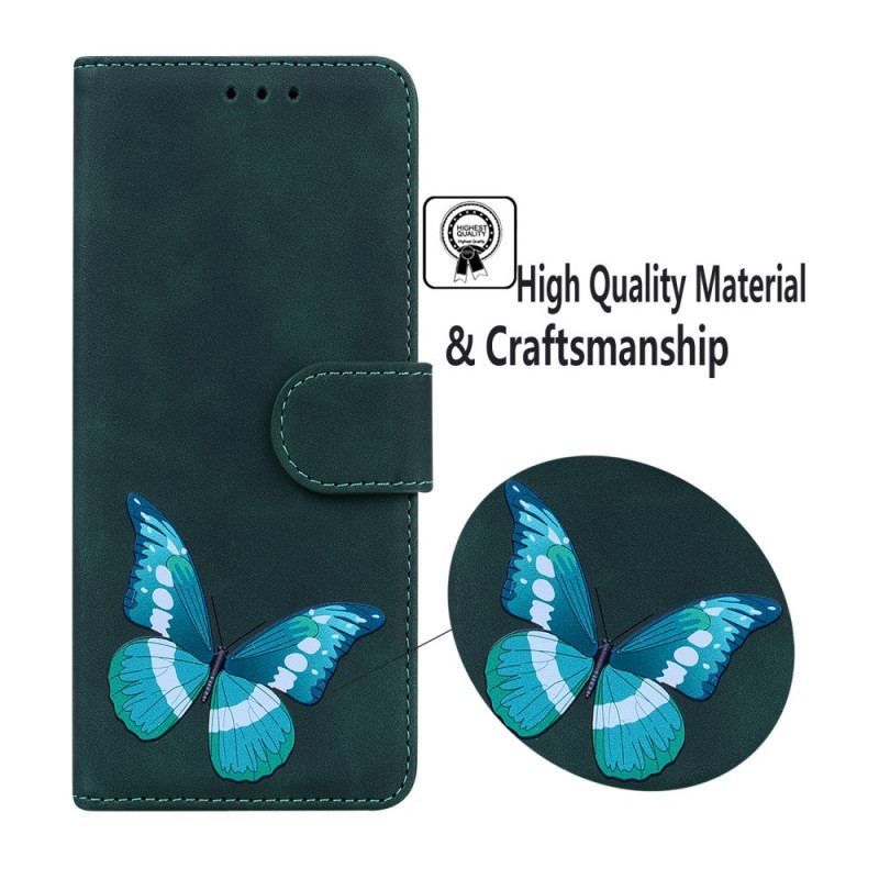 Læder Cover Xiaomi Redmi Note 10 Pro Skin-touch Butterfly