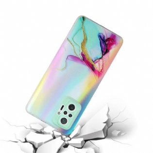 Mobilcover Xiaomi Redmi Note 10 Pro Laser Effekt Marmor