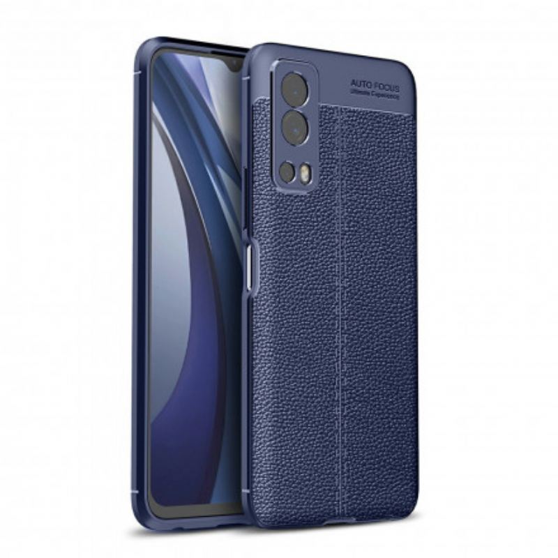 Cover Vivo Y72 5G Dobbelt Linje Litchi Læder Effekt