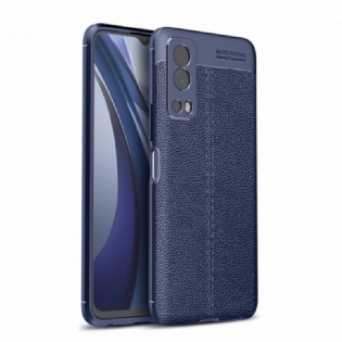 Cover Vivo Y72 5G Dobbelt Linje Litchi Læder Effekt