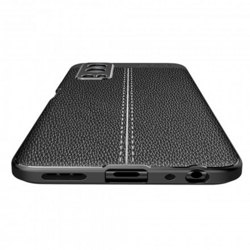Cover Vivo Y72 5G Dobbelt Linje Litchi Læder Effekt