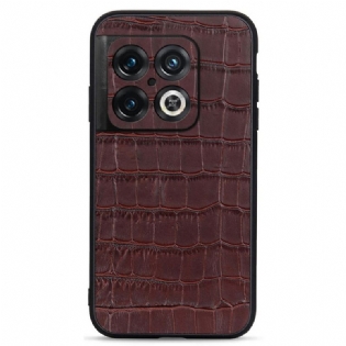Cover OnePlus 10 Pro 5G Ægte Crocodile Texture Læder