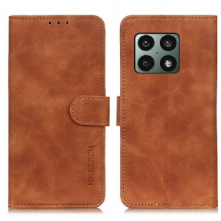 Flip Cover OnePlus 10 Pro 5G Mat Vintage Lædereffekt Khazneh