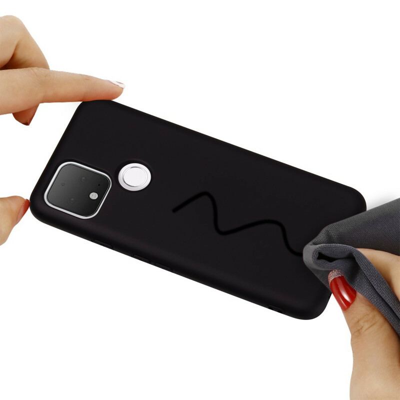 Cover Google Pixel 4A 5G Flydende Silikonedesign Med Snor