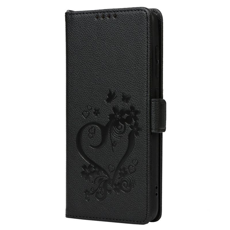 Flip Cover Google Pixel 4A 5G Med Snor Strappy Heart