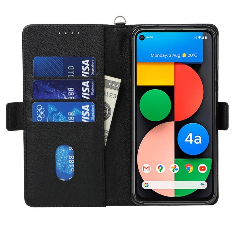 Flip Cover Google Pixel 4A 5G Med Snor Strappy Heart