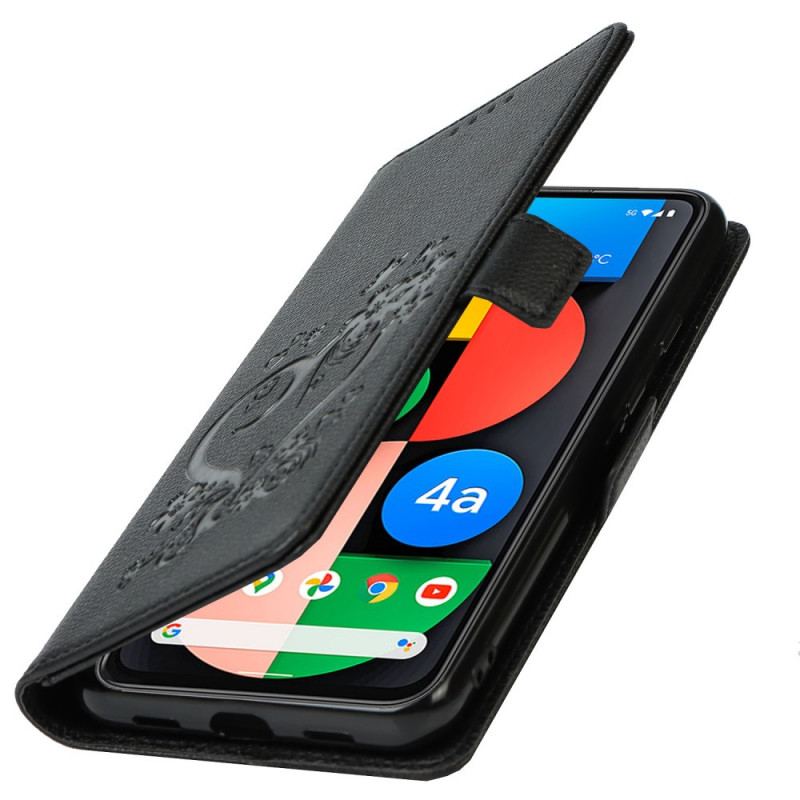 Flip Cover Google Pixel 4A 5G Med Snor Strappy Heart